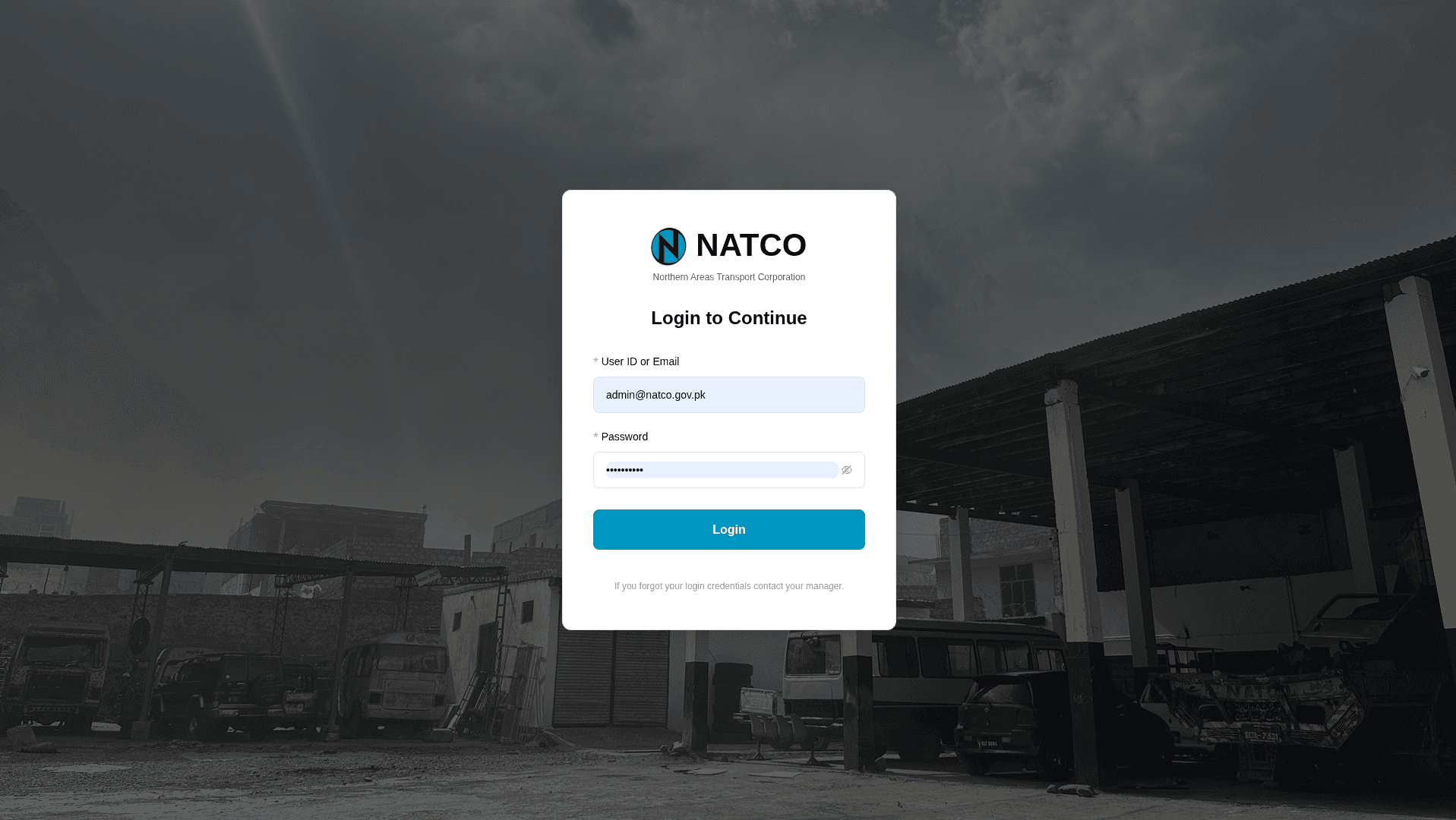 NATCO Vehicle Management System background